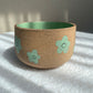 Green flower doodle bowl