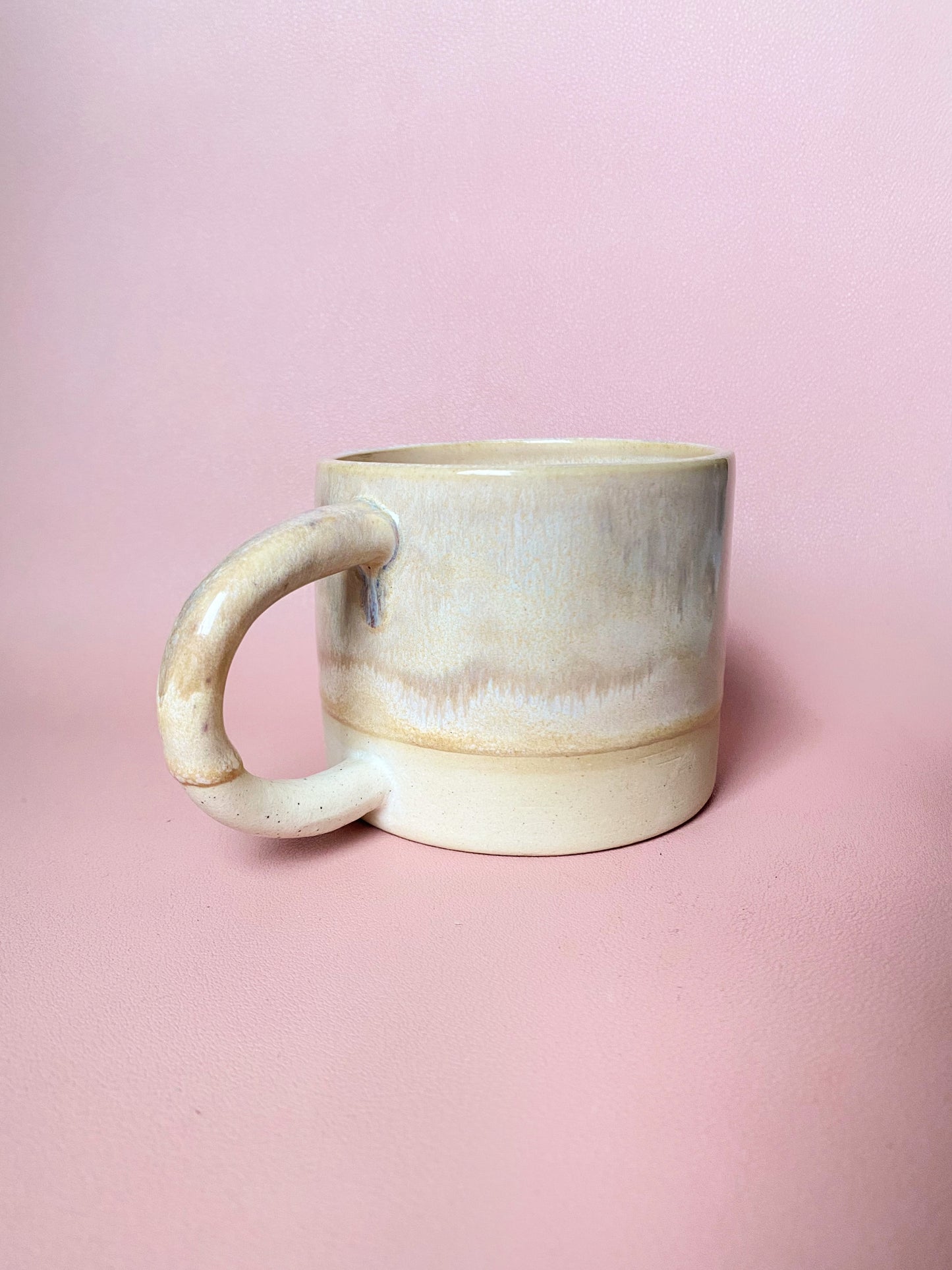 Caramel brown and grey gradient mug