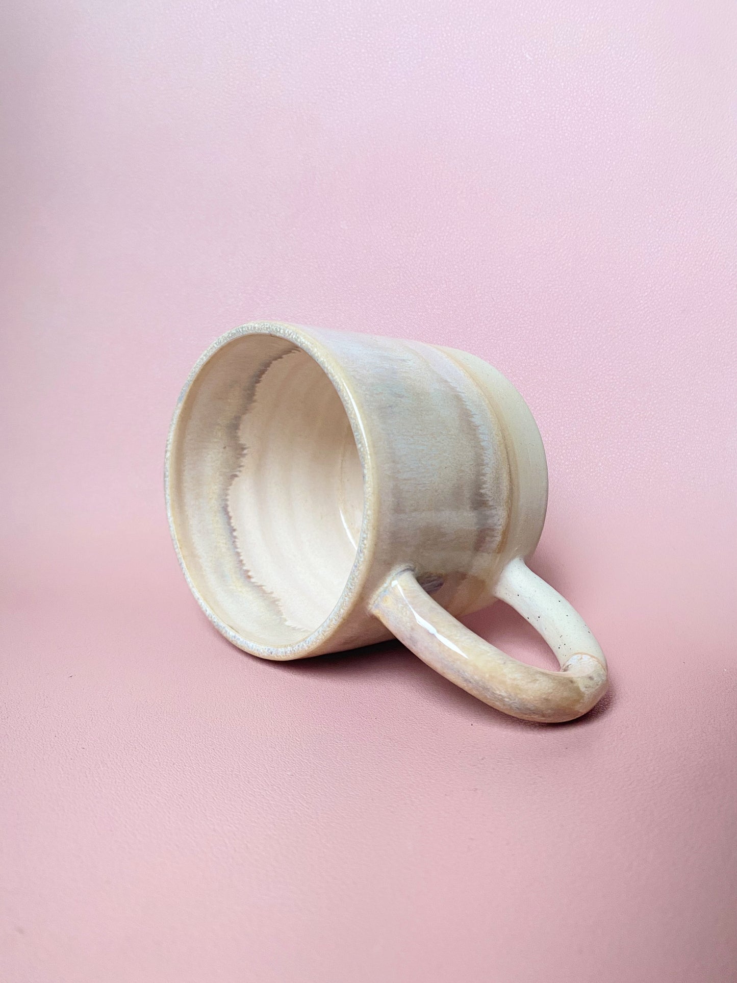 Caramel brown and grey gradient mug