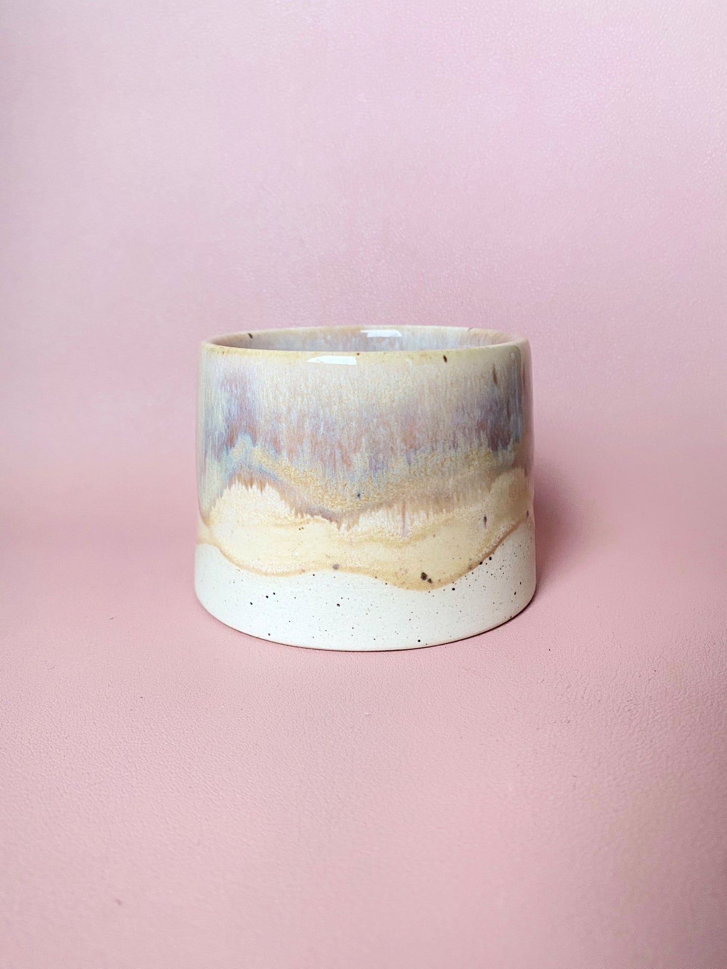 Blue grey gradient speckled planter