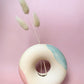 Cotton candy donut vase