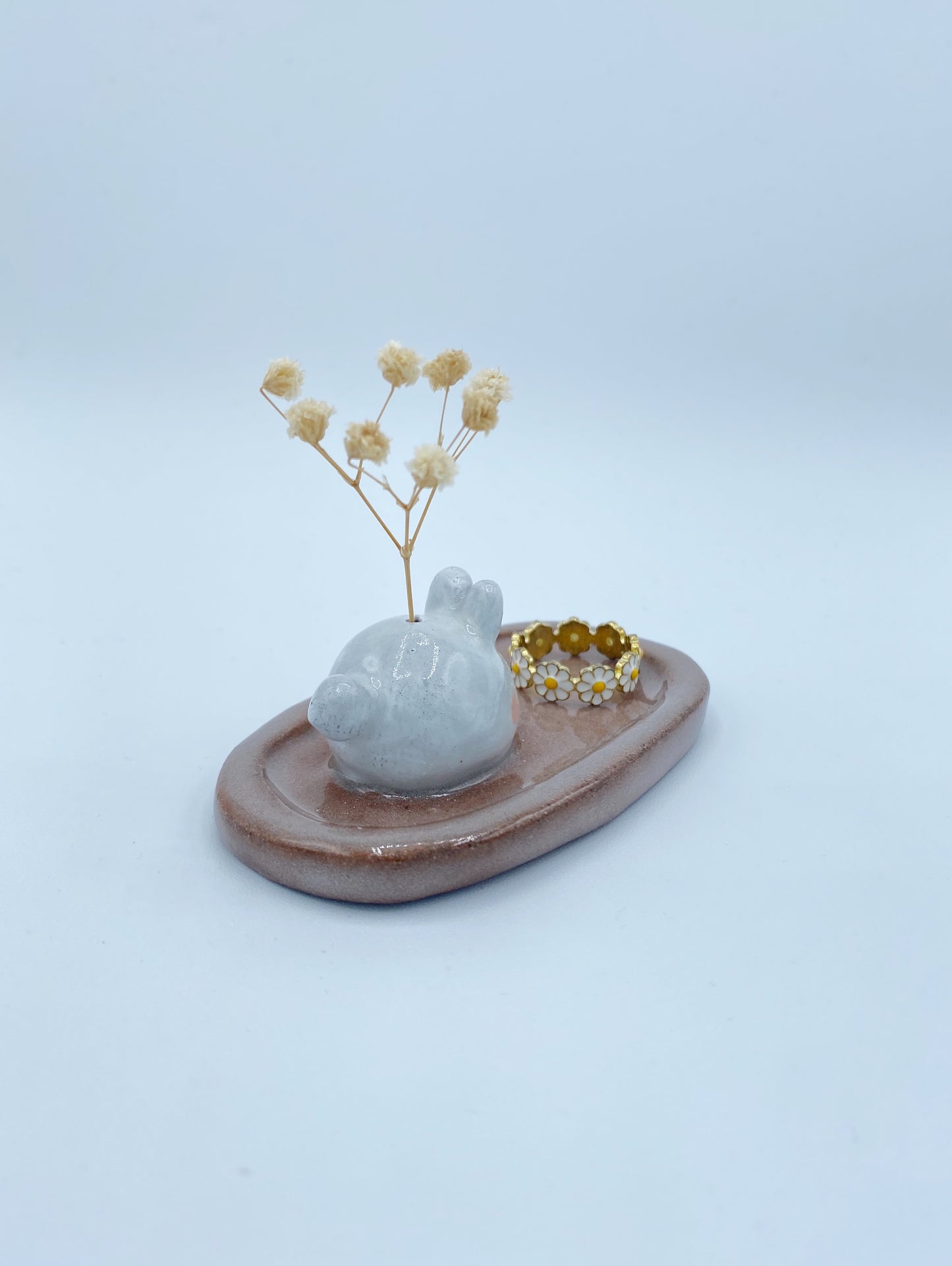 Bunny trinket dish (round)