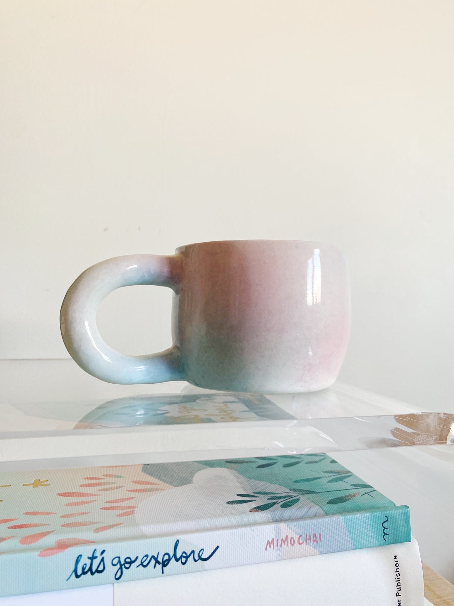 Pink and blue gradient mug