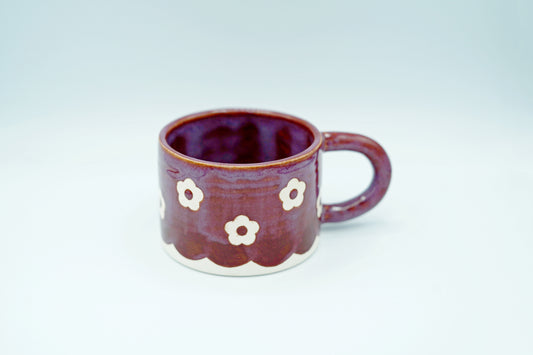 Purple flower mug