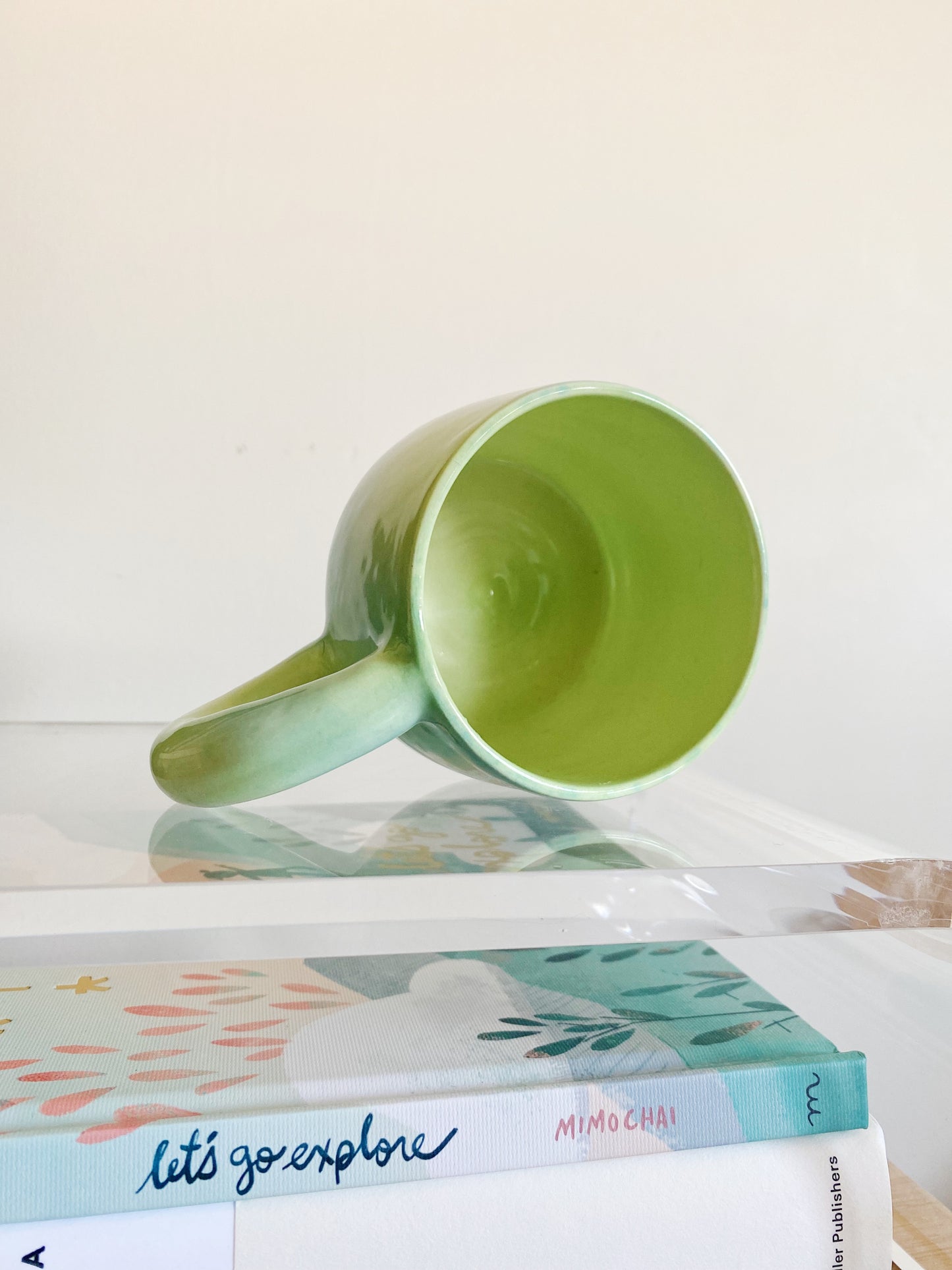 Blue and green gradient mug