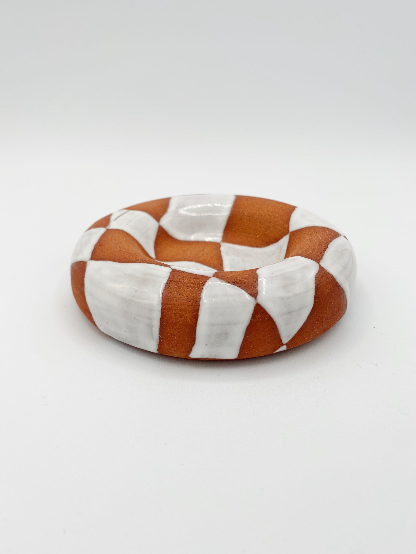 Checkered catchall dish