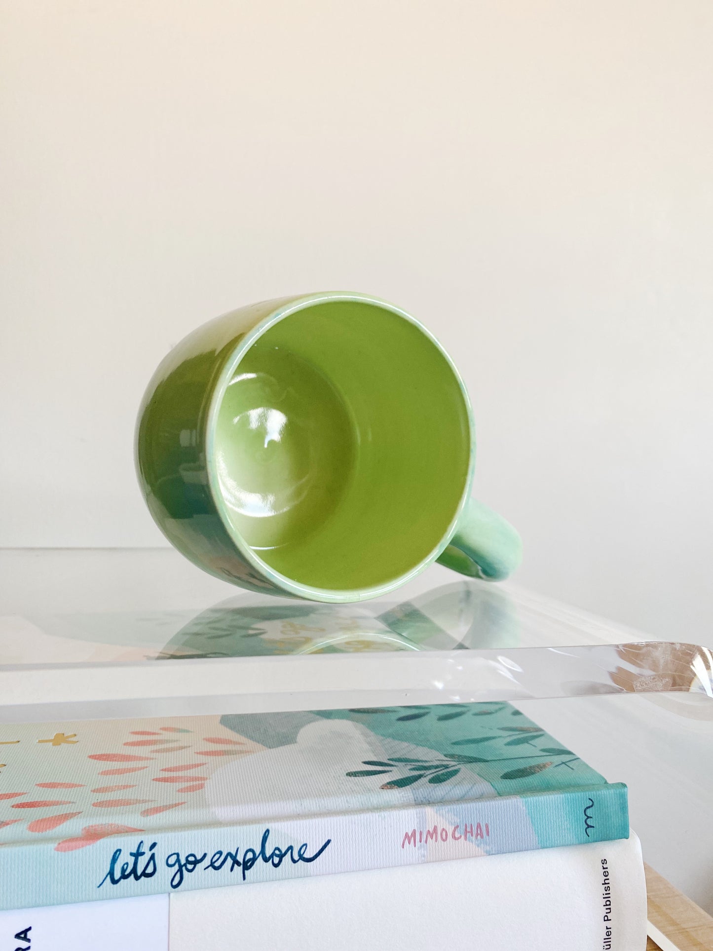 Blue and green gradient mug