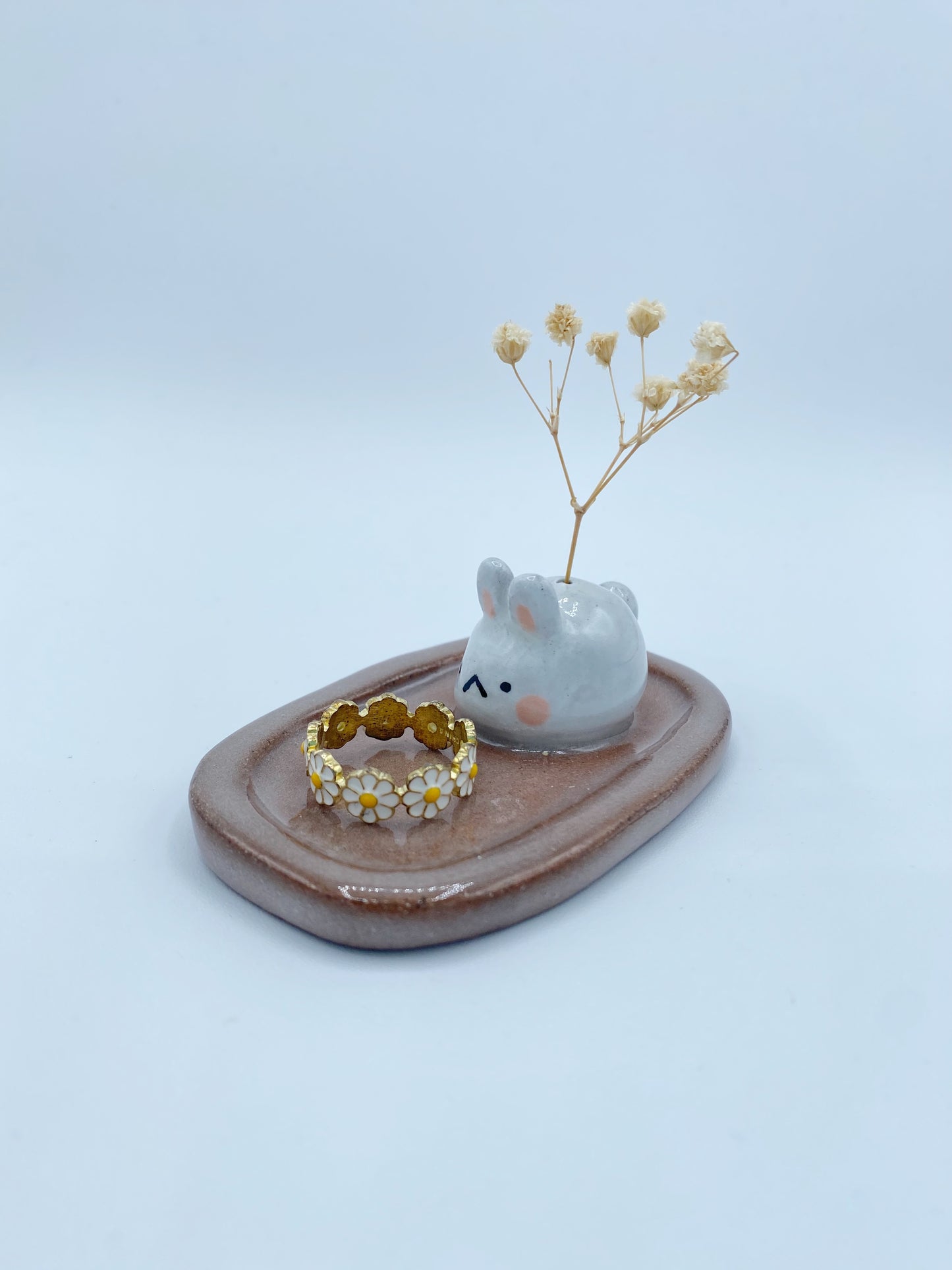 Bunny trinket dish (round)
