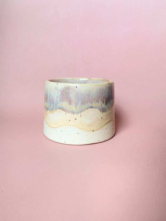 Blue grey gradient speckled planter