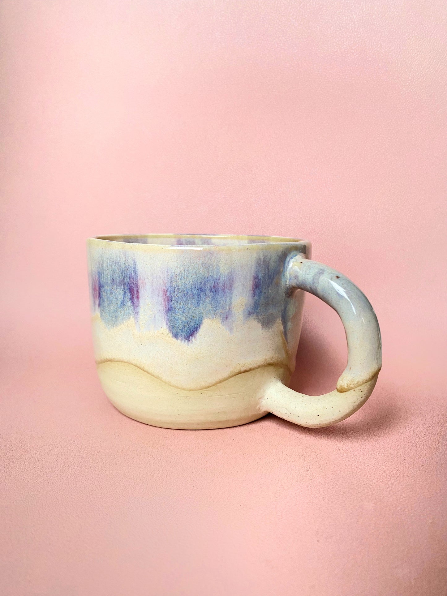 Purple and pink painted mug