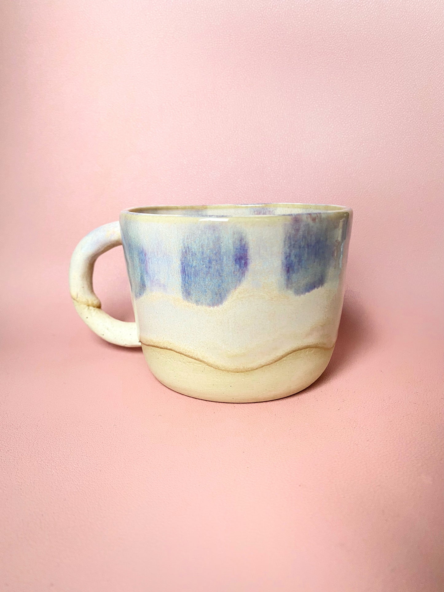 Purple and pink painted mug