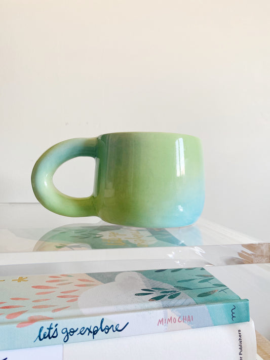 Blue and green gradient mug